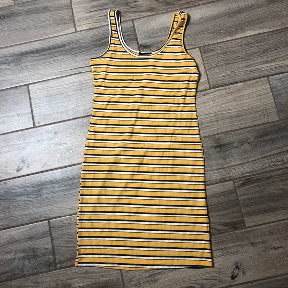 Yellow, Navy, and White Stripe Dress - Picture 2 of 4
